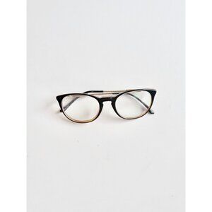 VERSACE 3227 Black Amber Acetate Plastic Full Frame Eyeglasses Glasses